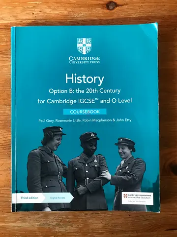 IGCSE History Textbook Option B Cambridge Excellent Condition