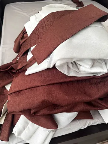 Curtains with rail