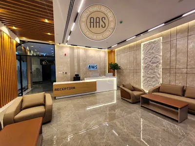Brand new Luxury office for rent | rent 52,250 AED | free Dewa & free WiFi | Reception & meeting rooms | in arjan