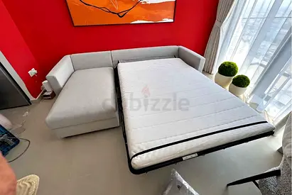 Modern L-Shaped Sofa Bed with Mattress vimle