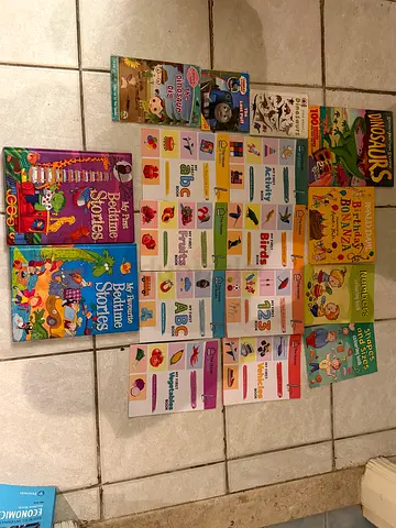 Lot of children's picture and activity books — early learning and bedtime stories