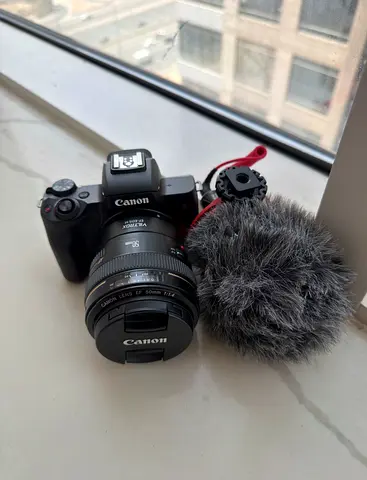 Canon EOS M50 Mark II mirrorless camera combo with a 50MM usm lense