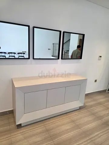 Modern White Console Sideboard with Clean Lines