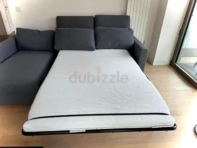 Perfect condition IKEA VIMLE sofa bed with storage dark grey Color