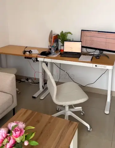 Home Office Adjustable Height Desk Set by FlexiSpot