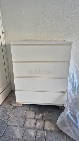 Ikea - White 4-Drawer Chest of Drawers - Very Good Condition