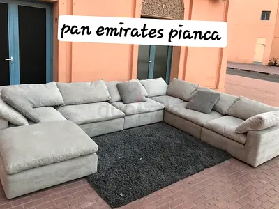 Pan Emirates pianca feather 🪶 filled U Shape Sofa Perfect Condition