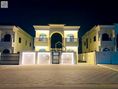 فيلا جديدة للايجار بعجمان | اول ساكن | منطقة الحليو2 | 5 غرف ومجلس و2 صالة وغرفة خادمة | ارتداد كبير امام الفيلا | ايجار على 4 دفعات.