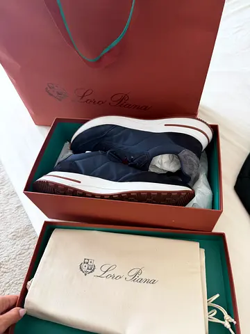 Loro Piana Week End Walk Sneakers – Navy Blue, Size 42