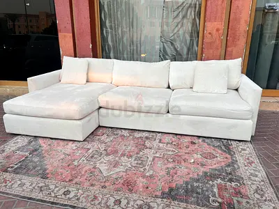 Looks new Crate barrel lounge deep L Shape Sofa