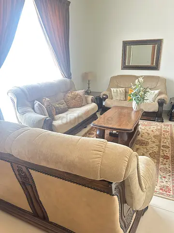 FULL LIVING ROOM SET — 3 SOFAS, 2 ARMCHAIRS & COFFEE TABLE