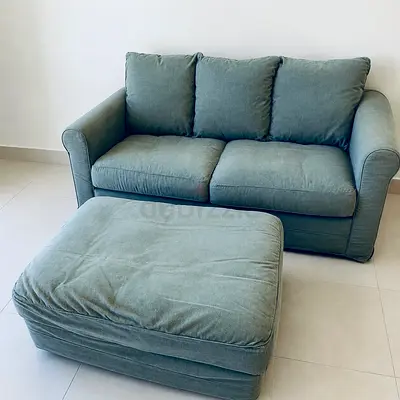 IKEA GRÖNLID sofa w/ matching storage ottoman. Pickup@Dubai Studio City—buyer must arrange transport