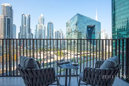 Cozy 1BR | Burj Khalifa Glimpse | High Floor | Ahad Residences