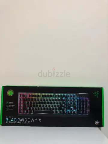 Razer blackwidow V4 X open box new condition wired gaming keyboard green switch