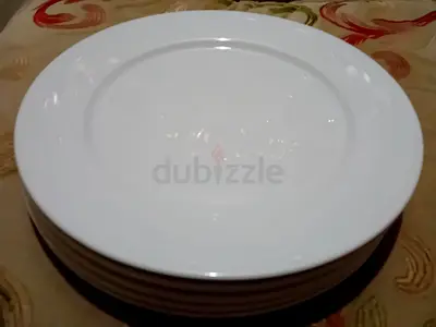 IKEA 6 WHITE SOLID SET PLATES