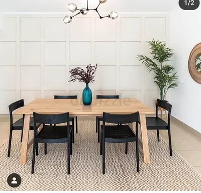 Beautiful Ikea dining table and x6West Elm chairs