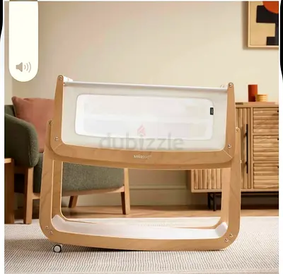 SnuzPod Bedside Crib with Wood Frame
