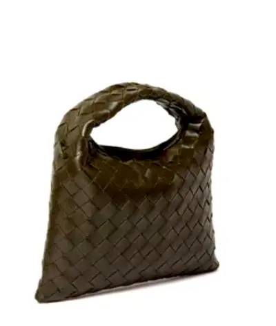 Bottega Veneta Mini Hop Crossbody Bag in Intreciato Leather
