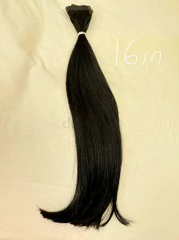16-17 inch Natural Black Straight Human Hair Extension tape