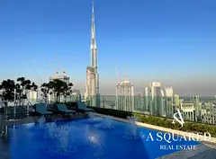 Burj Khalifa View | 2BR Apartment | DAMAC Paramount | Balcony