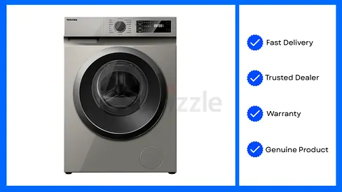 Toshiba 7Kg Washing Machine 1200 RPM, Front Load Washer 1 Year Warranty