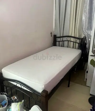 Single Metal Bed Frame with Mattress - Good Condition