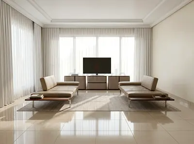 MINOTTI Smith Lounge System LOUNGER DAYBED with backrest, armrest, end table Italian L243 D97 H36 cm