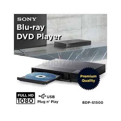 Sony BDP-S1500 Blu-ray DVD Player - Full HD 1080p, USB Plug n' Play