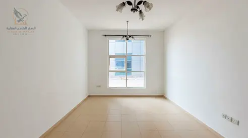 One bedroom and living room for annual rent in City Towers on Khalifa Street, next to Safeer Mall and opposite Grand Mall, in a prime strategic locati