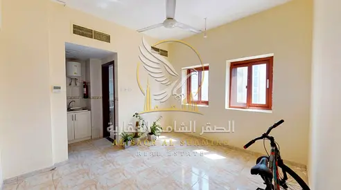 Annual Studio for Rent in Al Majara Sharjah Spacious Separate Kitchen Central AC Central Gas Ready