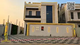 Modern villa for sale with a distinctive rooftop, including registration and ownership fees, water a