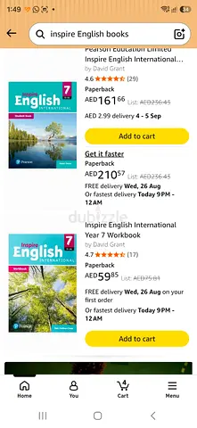 Inspire English International - Year 7 Workbook / Student Book (used)