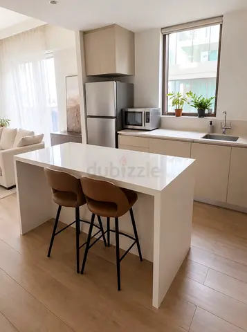 Modern white kitchen island - good condition