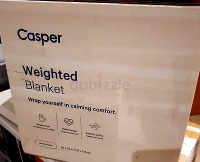 Casper Weighted Blanket. 127 x 178 cm. (Dusty Rose). Brandnew. In Its Original Box. AED. 295 Only!