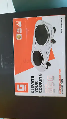 2-burner Electric Stainless Steel Hot Plate - Gears (Unused in Box)