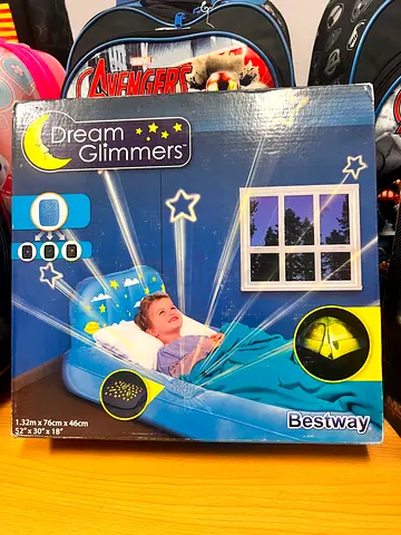 Bestway Dream Glimmers Inflatable Kids Air Bed with Night Light (used)