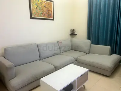 Comfortable L-Shaped Grey Sectional Sofa