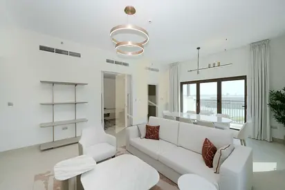 Furnished | Golf and Sea View | Highest Floor | 3BR+Maid