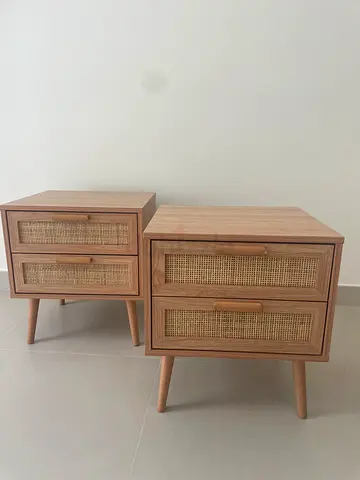 Pair of light oak bedside tables / nightstands - great condition (MOVING SALE)