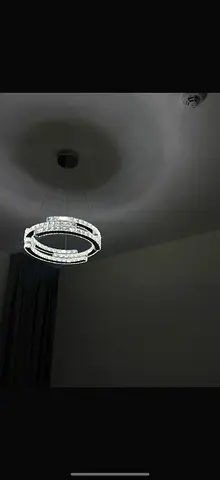 Modern LED Crystal Double-Ring Ceiling Light - Perfect three for sale