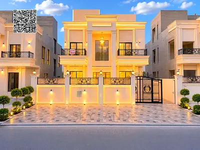 Luxury villa for sale in Ajman | 5 master bedrooms | Ready to move in | Registration and transfer fees included