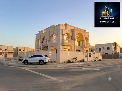 Luxury villa for sale in Al Zahia | Corner villa with 4 stone facades | 5 master bedrooms | Swimming pool | Fees included, freehold ownership