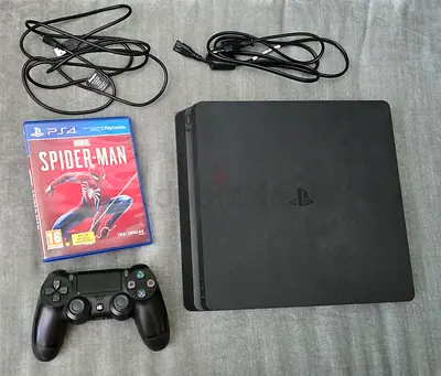 Sony PS4 Slim with DualShock Controller + Spider-Man Game