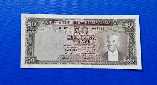 1971 Turkey 50 Lira Banknote