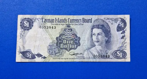 1985 Cayman Island 1 Dollar Banknote