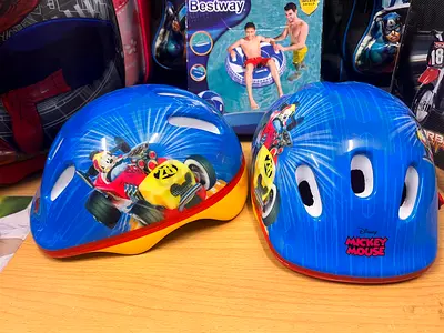 Children's Mickey Mouse Bike Helmet (Blue) - Browned new