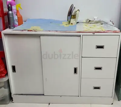 Custom Wooden Ironing Stand with Drawers and  Sliding Doors cabinet_Just For 50 only _ Must Go Today