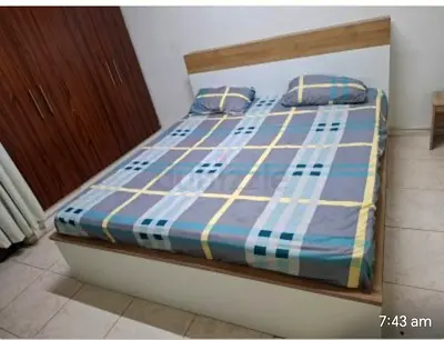 Ikea solid wood Double Bed with Headboard and Matress