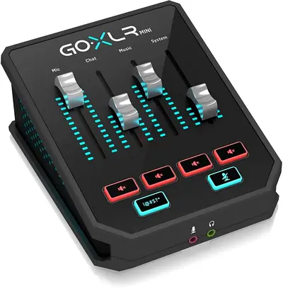 TC Helicon GoXLR MINI Online Broadcast Mixer with USB/Audio Interface and Midas Preamp