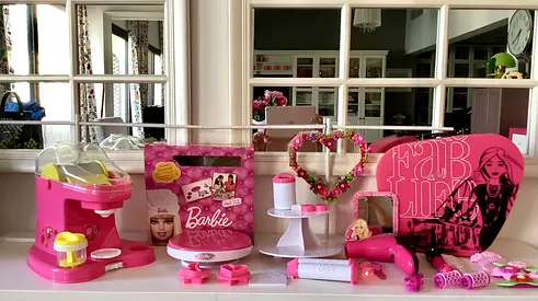 Collection of Barbie toys